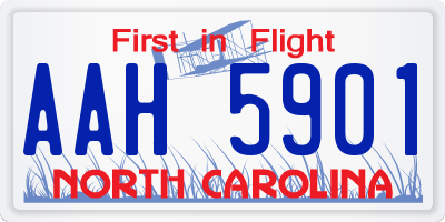 NC license plate AAH5901