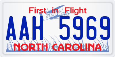 NC license plate AAH5969
