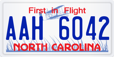 NC license plate AAH6042