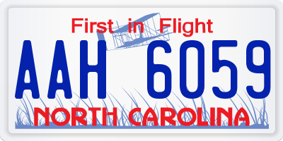NC license plate AAH6059