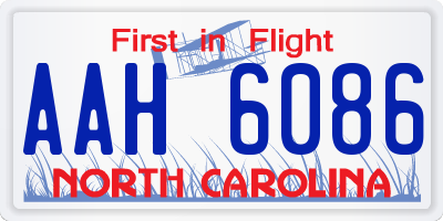 NC license plate AAH6086