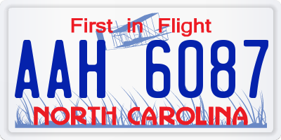 NC license plate AAH6087