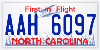 NC license plate AAH6097