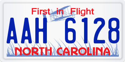 NC license plate AAH6128