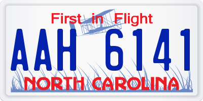 NC license plate AAH6141