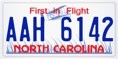 NC license plate AAH6142