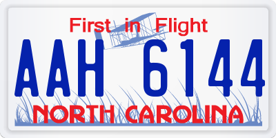 NC license plate AAH6144