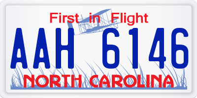 NC license plate AAH6146