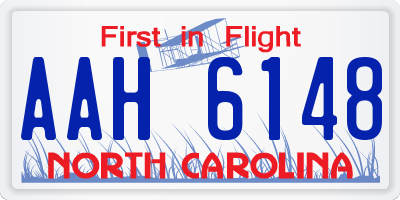 NC license plate AAH6148