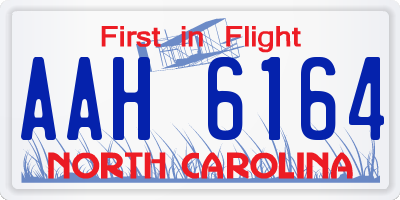 NC license plate AAH6164