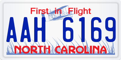 NC license plate AAH6169