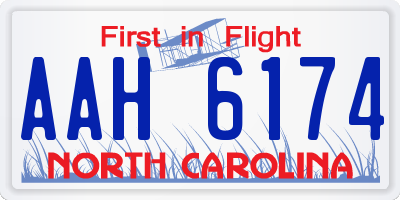 NC license plate AAH6174