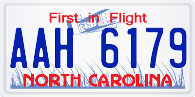 NC license plate AAH6179