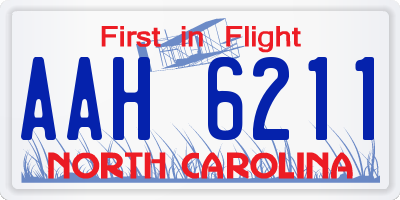 NC license plate AAH6211