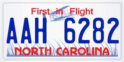 NC license plate AAH6282