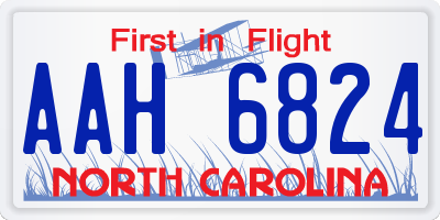 NC license plate AAH6824