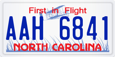 NC license plate AAH6841