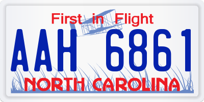 NC license plate AAH6861