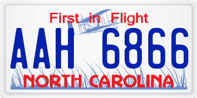 NC license plate AAH6866