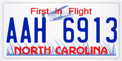 NC license plate AAH6913