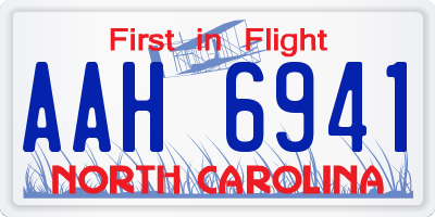 NC license plate AAH6941