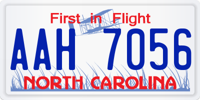 NC license plate AAH7056
