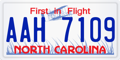 NC license plate AAH7109