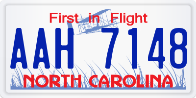 NC license plate AAH7148