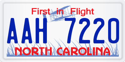NC license plate AAH7220