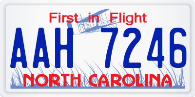 NC license plate AAH7246
