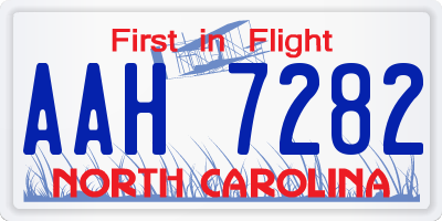 NC license plate AAH7282