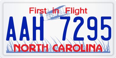 NC license plate AAH7295