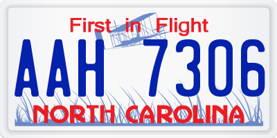 NC license plate AAH7306