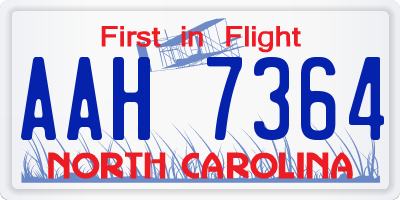 NC license plate AAH7364