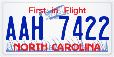 NC license plate AAH7422