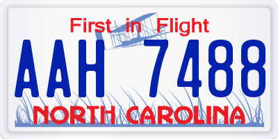 NC license plate AAH7488