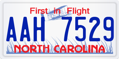 NC license plate AAH7529