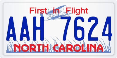 NC license plate AAH7624