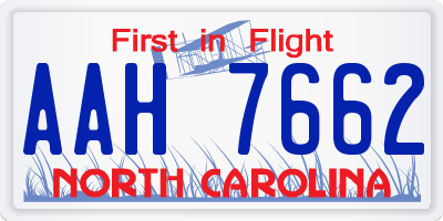 NC license plate AAH7662
