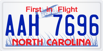 NC license plate AAH7696