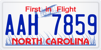 NC license plate AAH7859