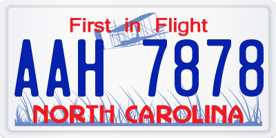 NC license plate AAH7878