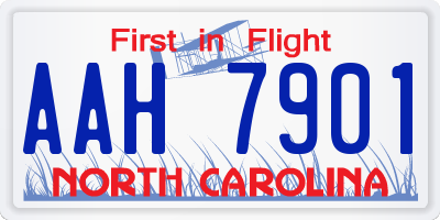 NC license plate AAH7901