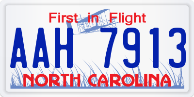 NC license plate AAH7913