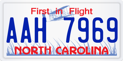NC license plate AAH7969