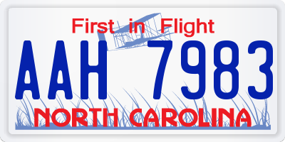 NC license plate AAH7983