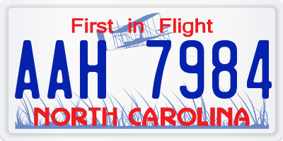 NC license plate AAH7984