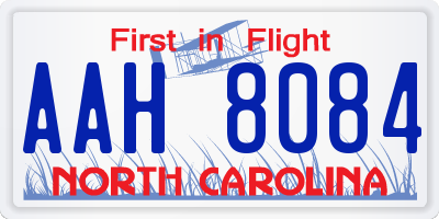 NC license plate AAH8084
