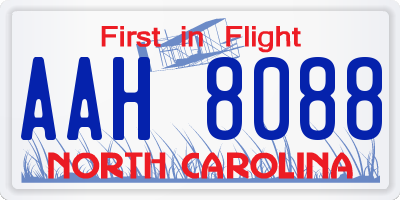 NC license plate AAH8088
