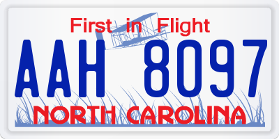 NC license plate AAH8097